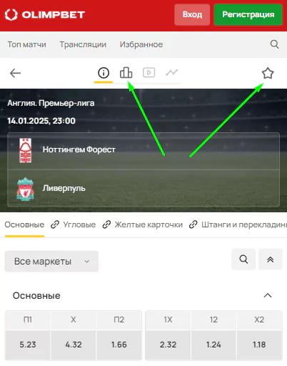 Особенности работы с линией Олимпбет