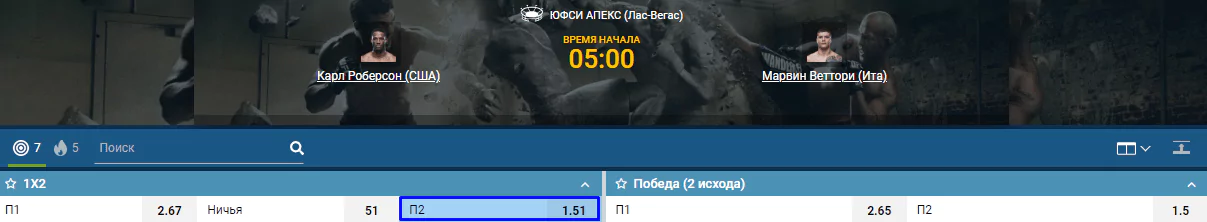 Прогноз на бой Марвин Веттори – Карл Роберсон