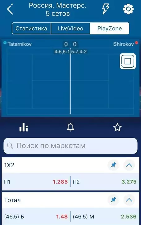 Обзор приложения 1хСтавка для iOS