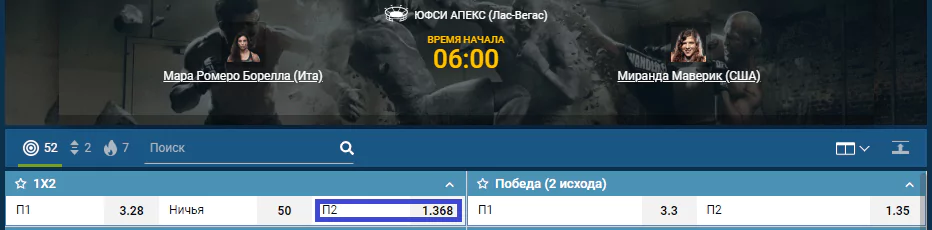 Прогноз на бой Мара Ромеро Борелла – Миранда Маверик