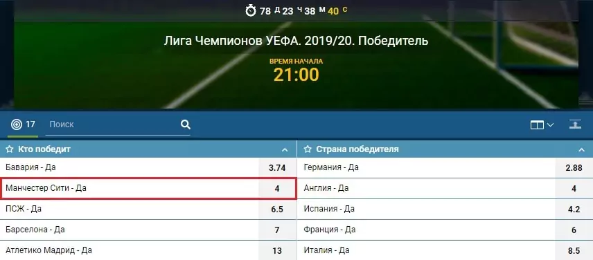 Лучшие ставки на завершение футбольного сезона