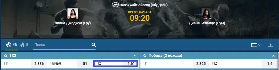Прогноз на бой Лиана Джоджуа – Диана Белбита