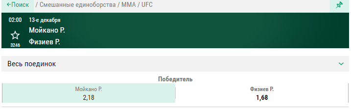 Прогноз на бой Ренато Мойкано – Рафаэль Физиев