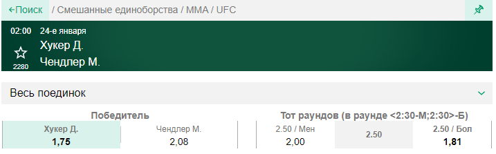 Прогноз на бой Дэн Хукер – Майкл Чендлер