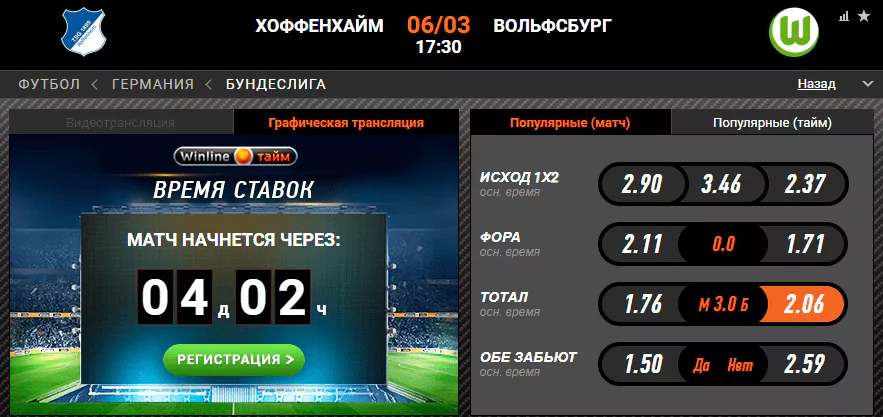 Хоффенхайм – Вольфсбург. Смогут ли гости продолжить победную серию?