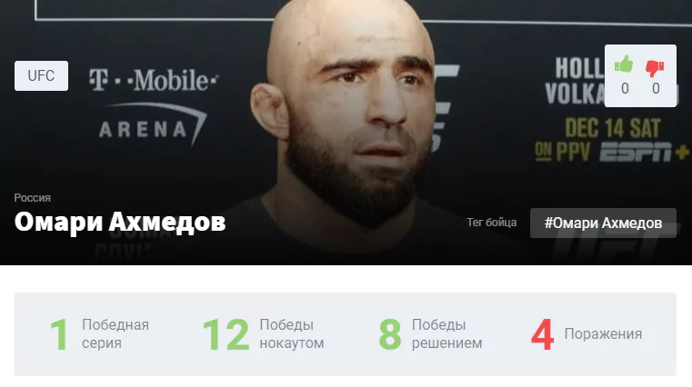Прогноз на бой Омари Ахмедов – Брэд Таварес