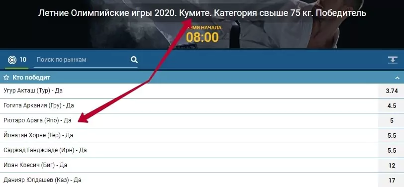Специальные ставки на Олимпиаду 2021