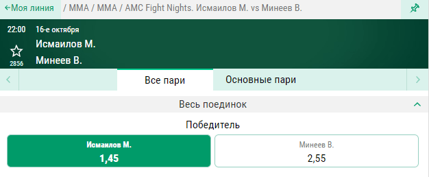 Прогноз на бой Магомед Исмаилов – Владимир Минеев