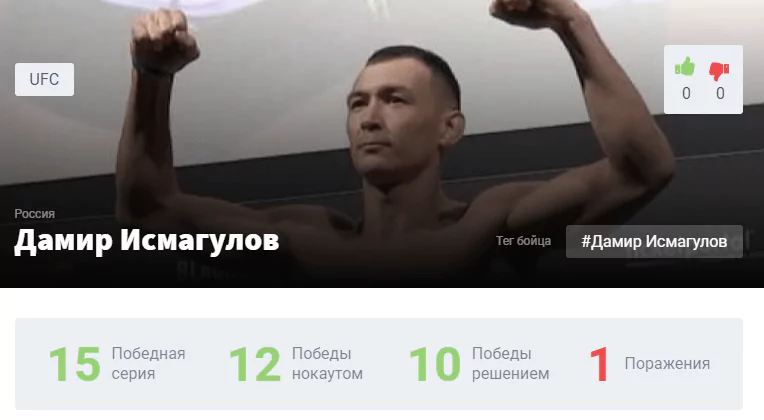 Прогноз на бой Дамир Исмагулов – Магомед Мустафаев
