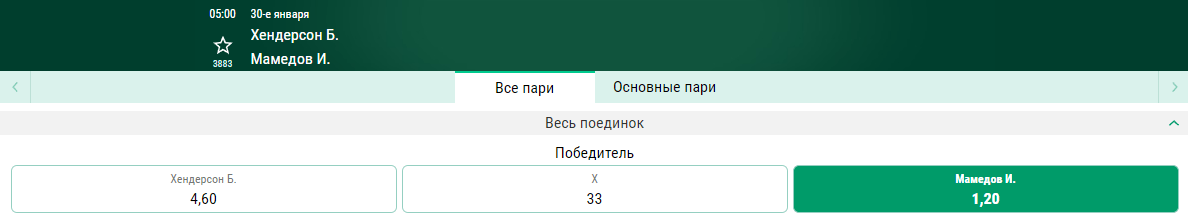 Прогноз на бой Бенсон Хендерсон – Ислам Мамедов