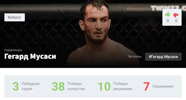 Прогноз на бой Гегард Мусаси – Остин Вандерфорд