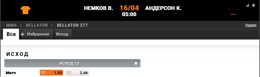 Прогноз боя Вадим Немков – Кори Андерсон