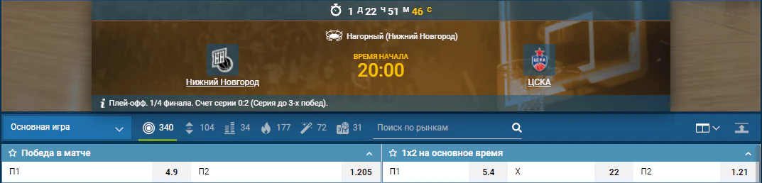 Нижний Новгород – ЦСКА. «Армейцы» всё ближе к первой осечке в плей-офф