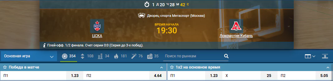 ЦСКА – Локомотив-Кубань. Кто сделает первый шаг к финалу соревнований?