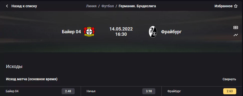 Байер – Фрайбург. Какая команда заберет все три очка?