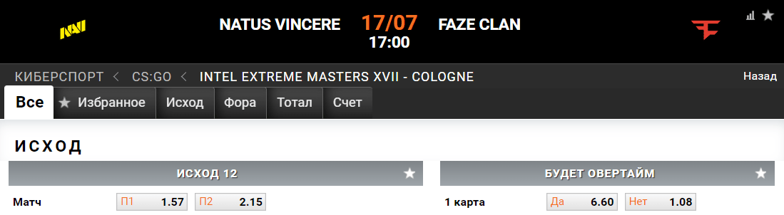 Natus Vincere – FaZe Clan. Прогноз на финал IEM XVII – Cologne