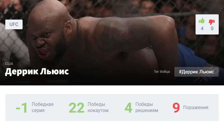 Прогноз на бой Деррик Льюис – Сергей Павлович