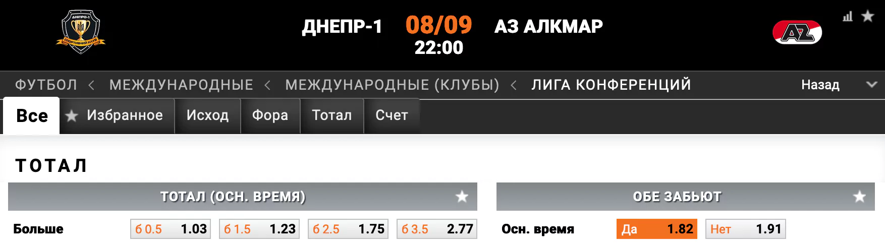 Днепр-1 - АЗ. Подтвердят ли гости статус фаворита?