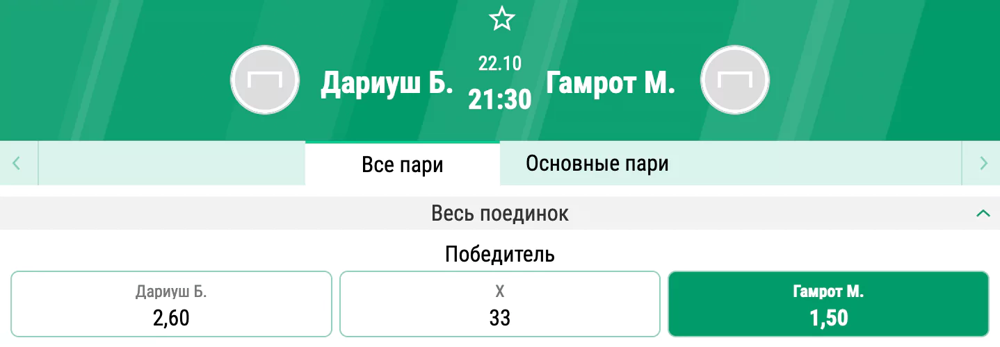 Прогноз на бой Бенеил Дариуш – Матеуш Гамрот