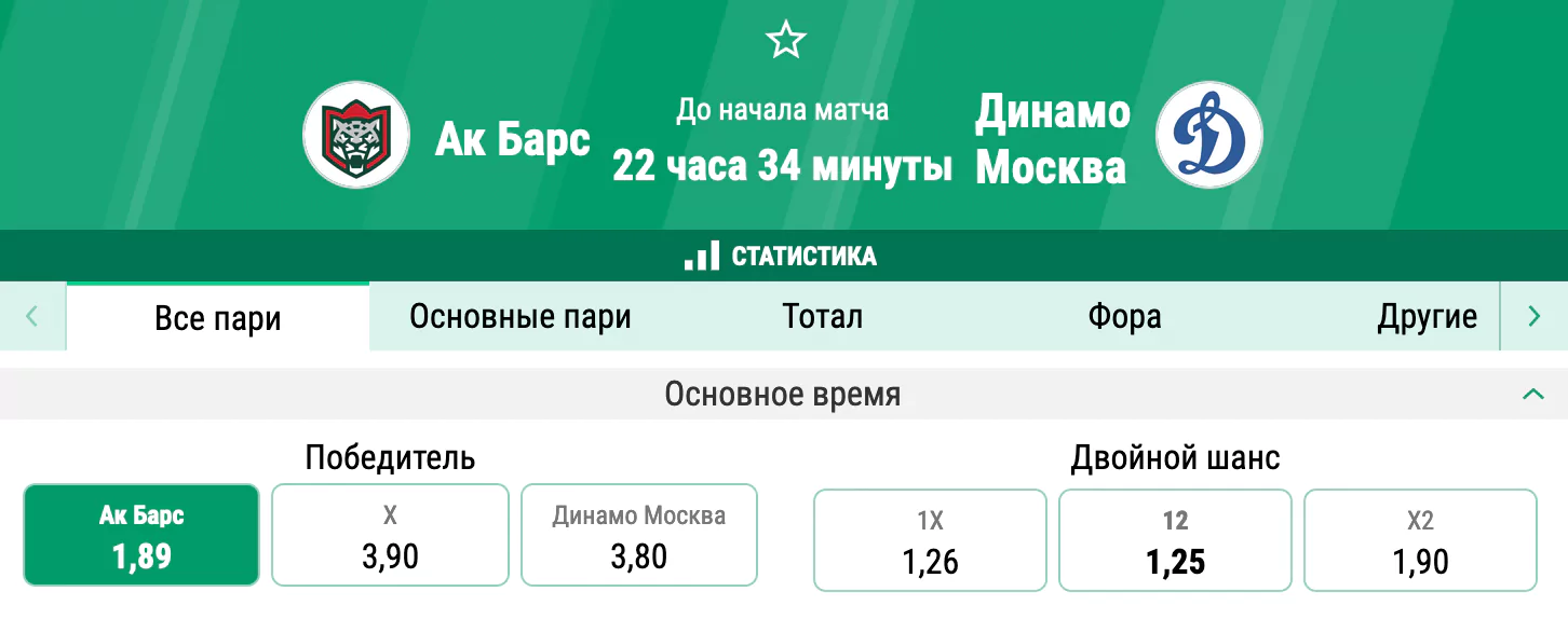 Ак Барс – Динамо Москва. Кто из соперников возьмёт два очка в этом матче?