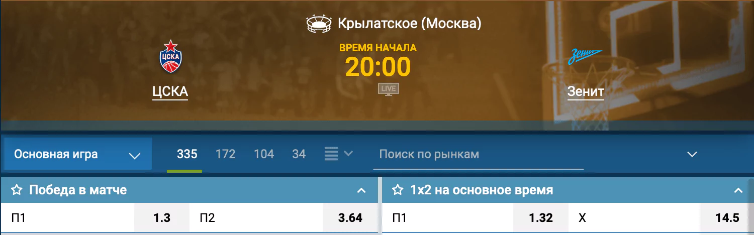 ЦСКА – Зенит. Матч претендентов на трофей в Единой Лиге ВТБ