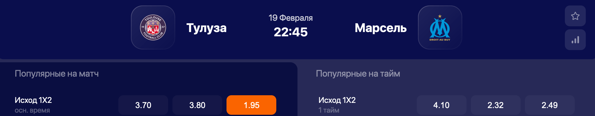 Тулуза – Марсель. Продолжат ли хозяева серию удачных матчей на своем поле?