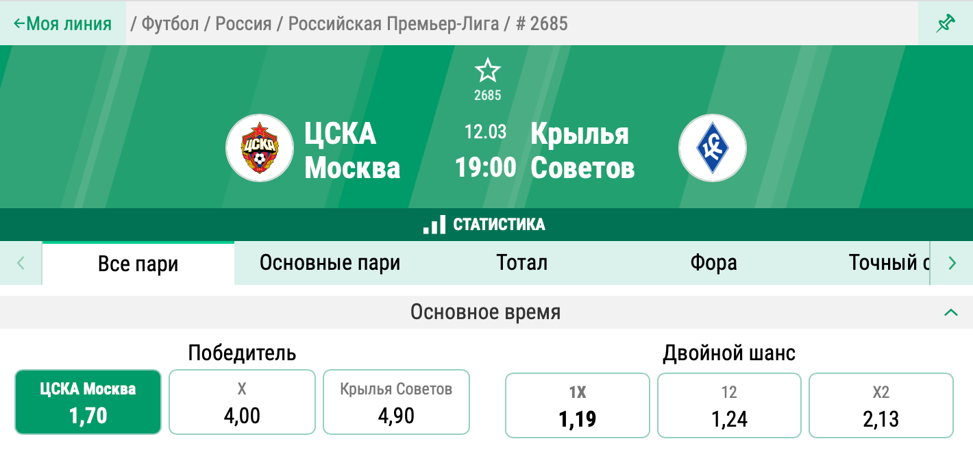 ЦСКА – Крылья Советов. Прервут ли армейцы серию поражений?