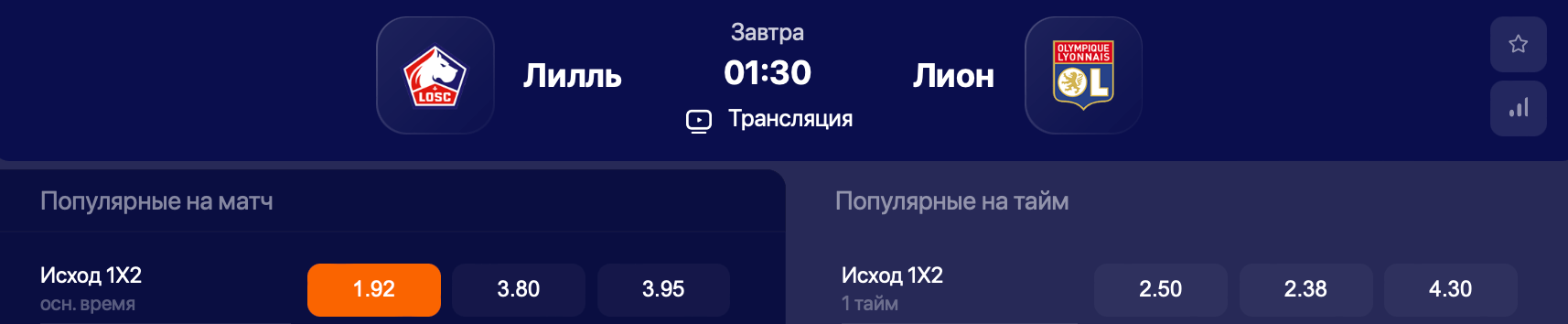 Лилль – Лион. Продолжат ли «доги» серию удачных матчей на своем поле?