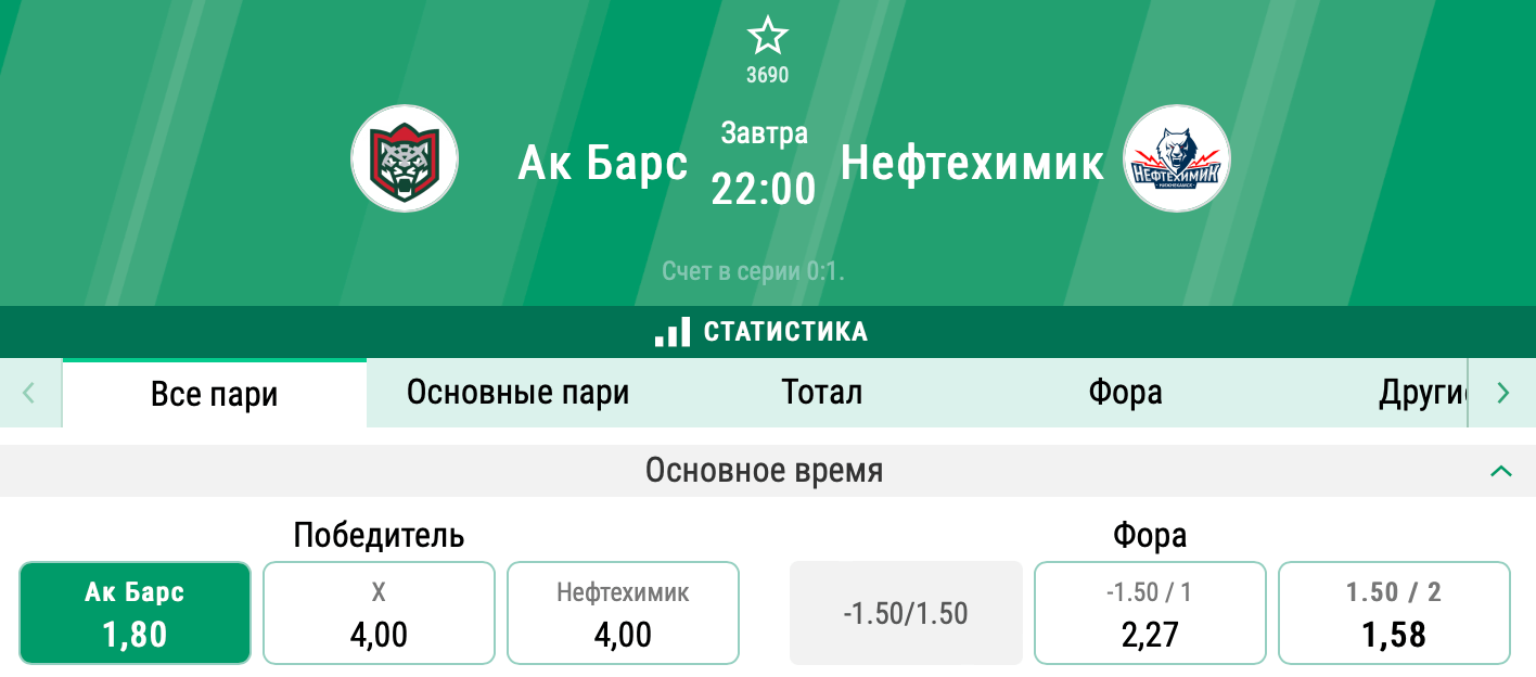 Ак Барс – Нефтехимик. Получится ли у Барсов взять реванш за поражение в первой игре?