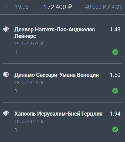 Дайджест новостей букмекеров от 22-го мая