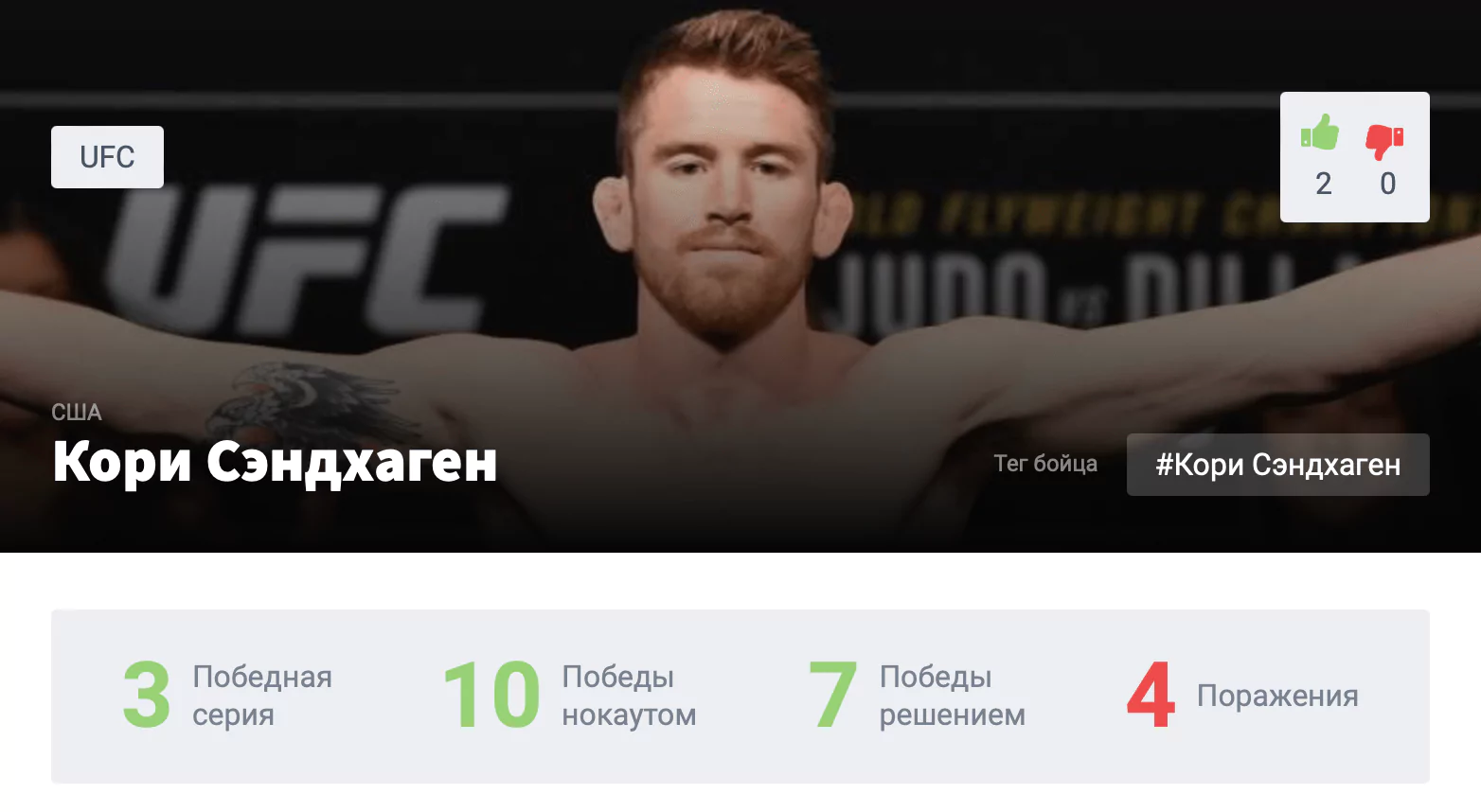 Прогноз на бой Кори Сэндхаген – Умар Нурмагомедов