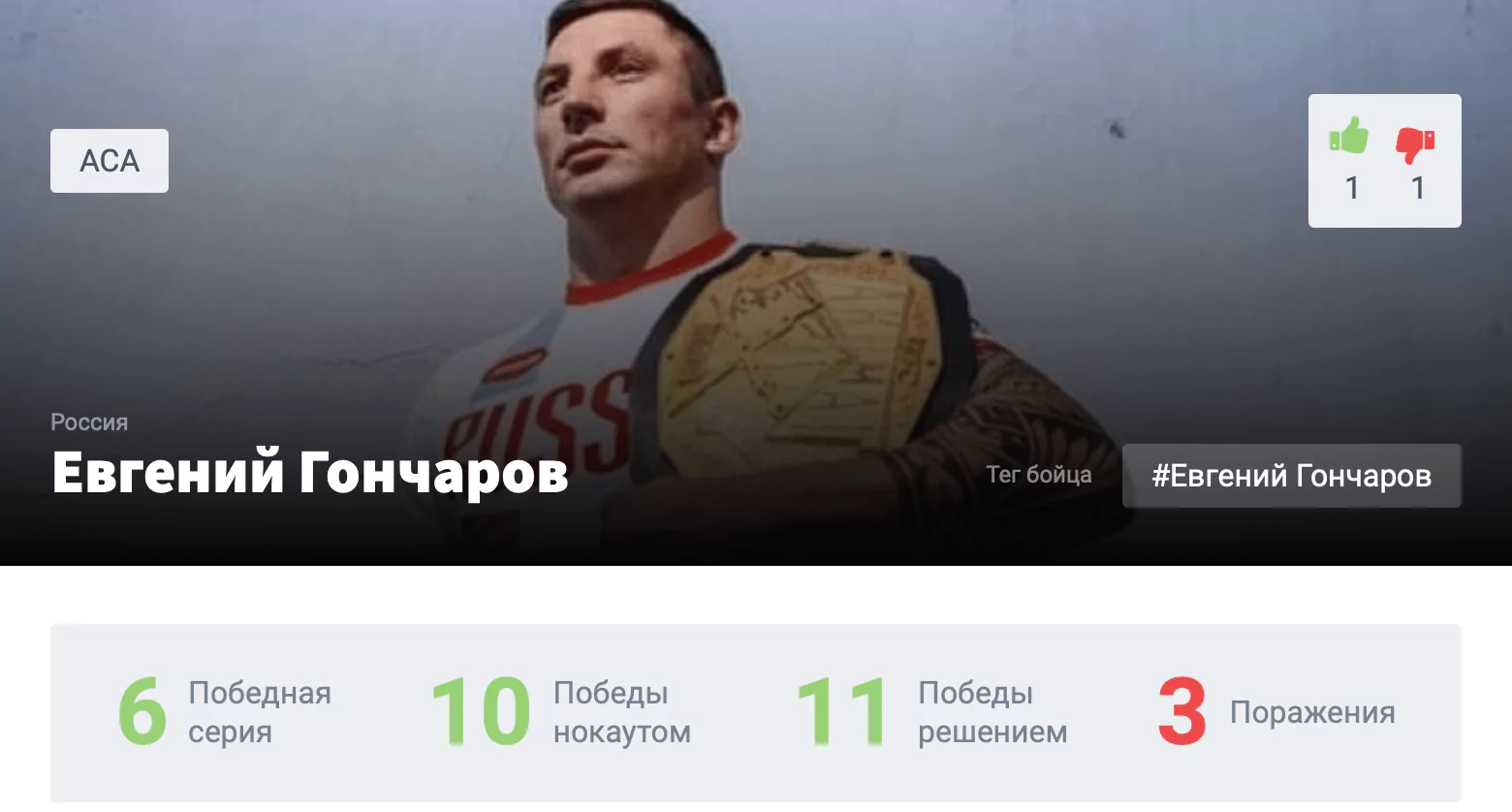Прогноз на бой Евгений Гончаров – Адам Богатырев