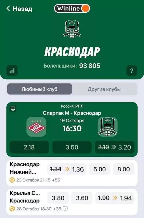 На что ставят в Краснодаре?
