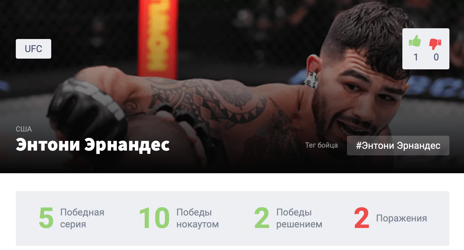 Прогноз на бой Мичел Перейра – Энтони Эрнандес