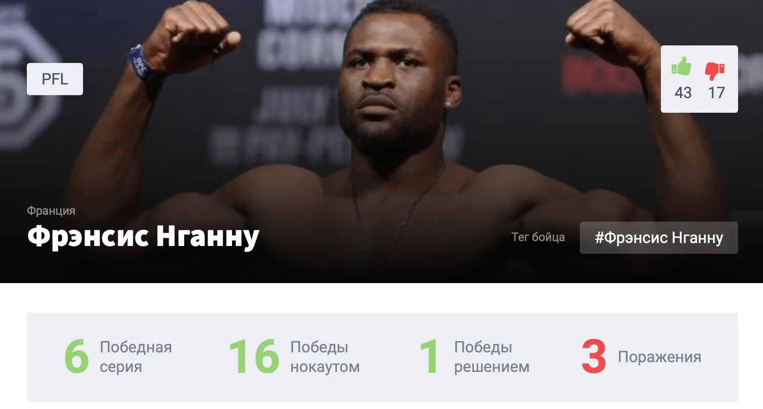 Прогноз на бой Фрэнсис Нганну – Ренан Феррейра