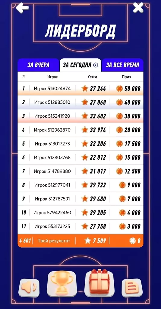 Футбольный снайпер Winline призы